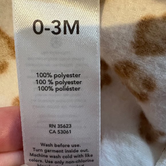 Carter's Child of Mine 2 Piece Lepard Zip up Hoodie and Matching Pants 0-3M NWOT - Picture 9 of 10